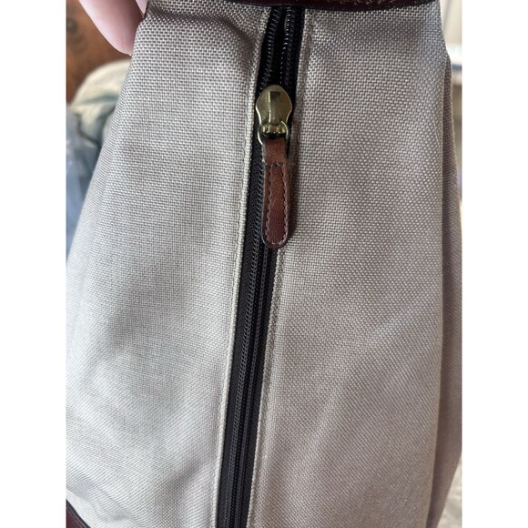 OROTON BEIGE CANVAS With LEATHER TRIM & STRAP SLING BACKPACK Sling bag Quality main image 13